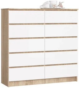 Comodă Kraft 10SZ (stejar sonoma + alb). 1117145