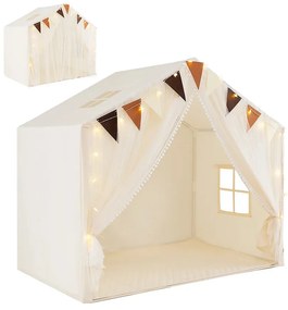 Cort de joacă cu lumini stelare, bej