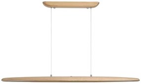 Lustra LED suspendata stil liniar Kenzie lemn