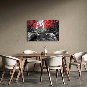 Tablou - Cascade în peisajul de toamnă (90x60 cm)