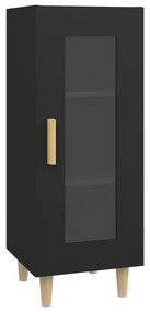 812394 vidaXL Servantă, negru, 34,5x34x90 cm, lemn compozit