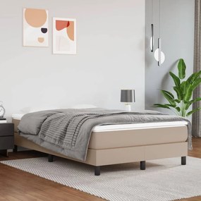 3120693 vidaXL Cadru de pat, cappuccino, 120x200 cm, piele ecologică