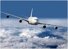 Tablou - Avion în nori (70x50 cm)