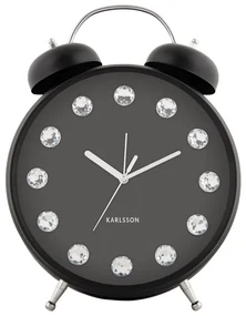 Karlsson 6019BK ceas de masă/alarmă de designnegru, dia. 30 cm