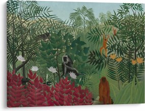 Tablou - Henri Rousseau, Tropical Forest with Monkeys, reproducere (70x50 cm)