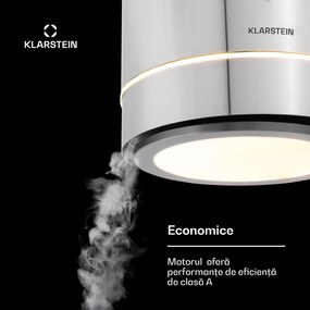 Klarstein Tron Ambience, hotă tip insulă, Ø 38 cm, convecție 540 m³/h, LED, oțel inoxidabil