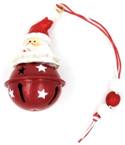 Decorațiune din metal - Clopoțel roșu - Moș Crăciun
