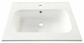 Lavoar pe mobilier Inter Ceramic finisaj alb lucios 61 cm