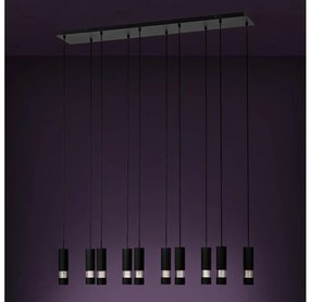 Lustră LED pe cablu BERNABETA 10xGU10/4,6W/230V neagră Eglo 39707