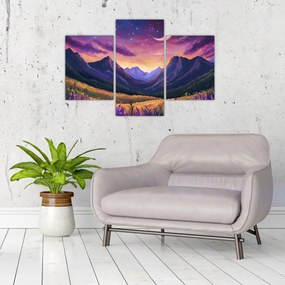 Tablou - Peisaj violet (90x60 cm)