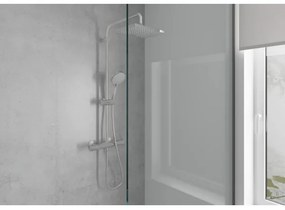 Coloana de dus cu baterie termostatata, Hansgrohe Vernis Shape, negru mat, 26286670