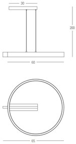 Lustră LED pe cablu dimabilă LED/41W/230V Zambelis 22011