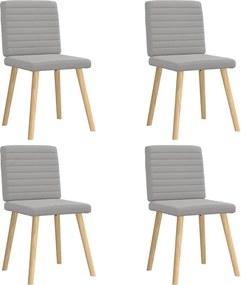 vidaXL Scaune de sufragerie 4 buc țesătură gri nor