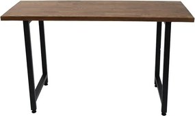 Masa bucatarie  lemn,Solid Wood, natural-negru,140x60x75 cm, 30077