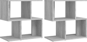 vidaXL Noptiere, 2 buc., gri sonoma, 50x30x51,5 cm, lemn prelucrat