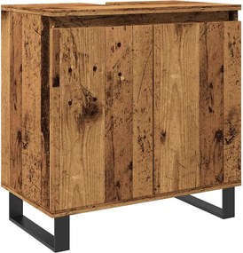 vidaXL Dulap de baie, lemn vechi, 58x33x60 cm, lemn prelucrat