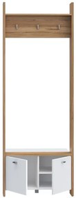Cuier Ryloth Stejar Catania Si Alb, 74.1 Cm