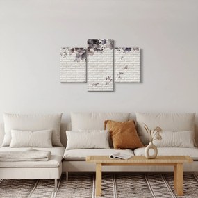 Tablou cu perete și buchet (90x60 cm)