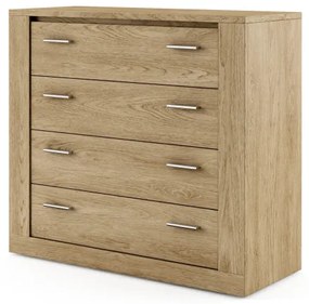 Comoda Thea Cu 4 Sertare, Stejar Shetland, 100 Cm