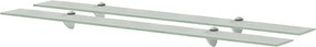 vidaXL Rafturi suspendate, 2 buc., 100 x 20 cm, sticlă, 8 mm