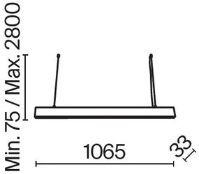 Lustra LED design tehnic Points negru