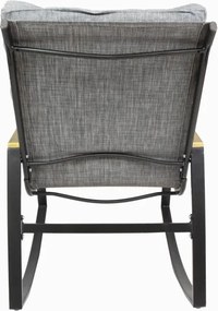 Fotoliu suspendat, oțel, perne căptușite, gri, 2 buc