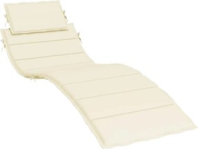 vidaXL Pernă de șezlong, crem, 186x58x4 cm, textil oxford