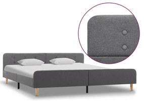 vidaXL Cadru de pat, gri deschis, 180 x 200 cm, material textil
