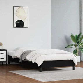 346886 vidaXL Cadru de pat, negru, 100x200 cm, piele ecologică