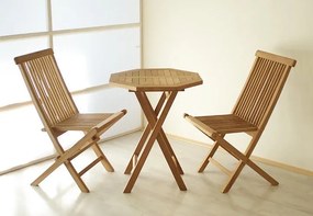 Set de lux pentru balcon Gardenay din lemn de tec, 1 masă +