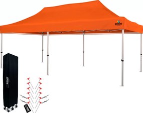 Cort tip foarfecă 3x6 m ALU fără pereți - Cadru din aluminiu, Impermeabil - fără pereți - Portocaliu