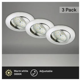 SET 3x corp de iluminat LED încastrat pentru baie Briloner 8312-039 LED/5W/230V IP23