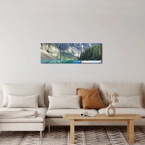 Tablou - Moraine Lake (cu ceas) (90x30 cm)