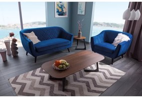 Canapea Fixa Molly Velvet 2 Bleumarin - l102xA56xH83 cm