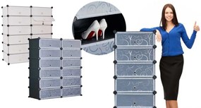 Dulap tip pantofar modular din plastic-alb