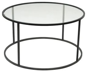 Măsuță de cafea BERLIN 45x80 cm negru/transparent