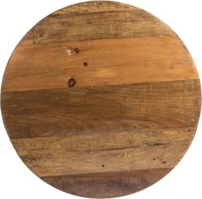 Măsuță de cafea gri/în culoare naturală rotundă din metal ø 90 cm Lancaster – Bizzotto