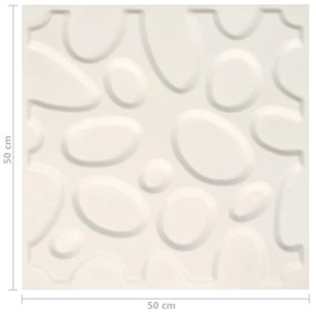 Panouri de perete 3D, 12 buc., 0,5 x 0,5 m, 3 m   12, Cu bule