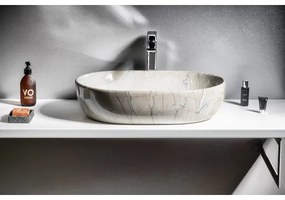 Sapho - Lavoar DALMA pentru blat, 59 x 42 cm, ceramică/gri