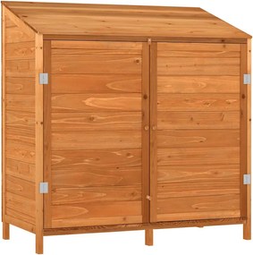 vidaXL Șopron de grădină, maro, 102x52x112 cm, lemn masiv de brad