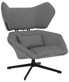 Scaun pivotant de lux, cu model / negru, KAILAN