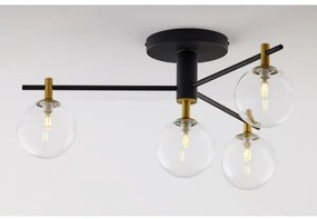 Lustră aplicată Jupiter 2034 FIGARO 4xG9/10W/230V negru/auriu/bej/transparent