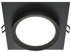 Spot incastrabil design tehnic Loop negru 11x11cm