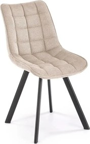 Scaun K549, bej/negru, stofa clasica/metal, 46x61x84 cm