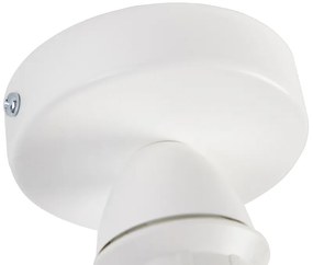 Plafoniera cu abajur din in alb 35 cm - Combi alb