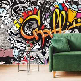 Tapet autoadeziv graffiti colorate