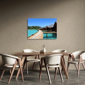 Tablou pe sticlă cu Maledive (70x50 cm)