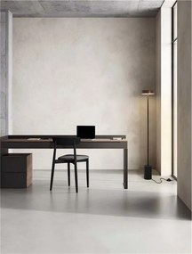 Lampadar/Lampa de podea LED stil minimalist THEA negru/wood metal