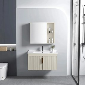 Set de mobilier de baie cu lavoar Astor 60 cm Beige