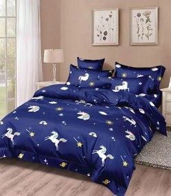 Lenjerie de pat din bumbac UNICORN BLUE Dimensiune lenjerie de pat: 70 x 90 cm | 140 x 200 cm